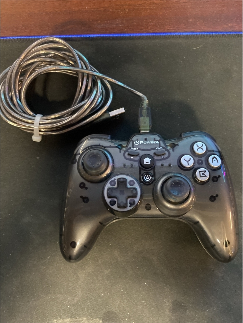 PowerA Mini Liquid Metal Controller For Wii U Black 1422653-01 Power A